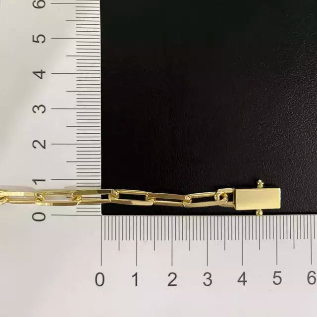 Corrente Cartie Longa 5mm (Fecho Gaveta Duplo) - Banho Ouro
