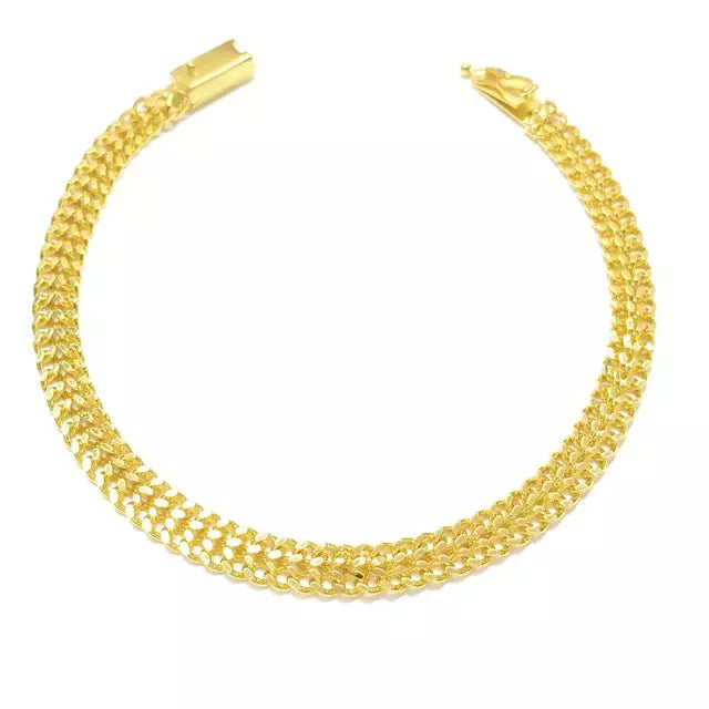 Pulseira Grumet Soldada 6mm (Fecho Gaveta) - Banho Ouro