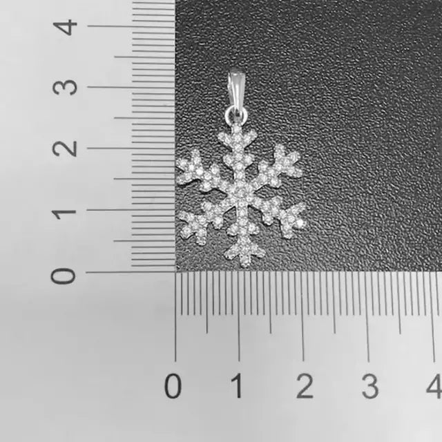 Pingente Floco De Neve Iced - Banho Prata