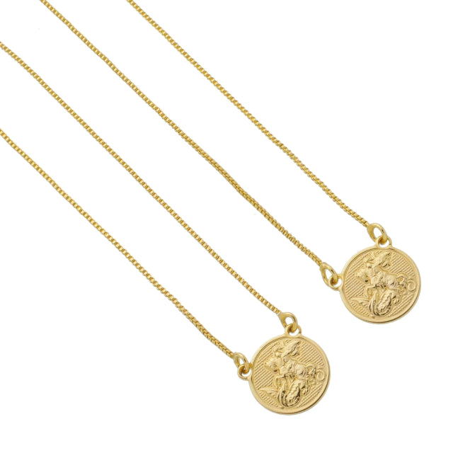 Escapulário Medalha São Jorge - Banho Ouro