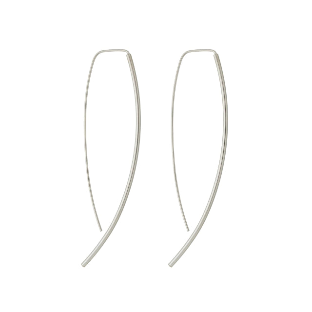 Brinco Dois Fios Trançado - Prata 925