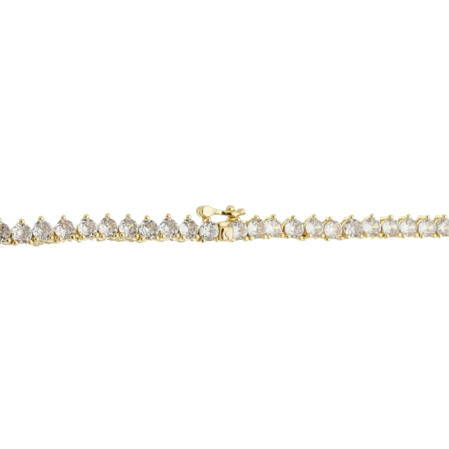 Colar Riviera Cravejado com Zircônia - Banho Ouro