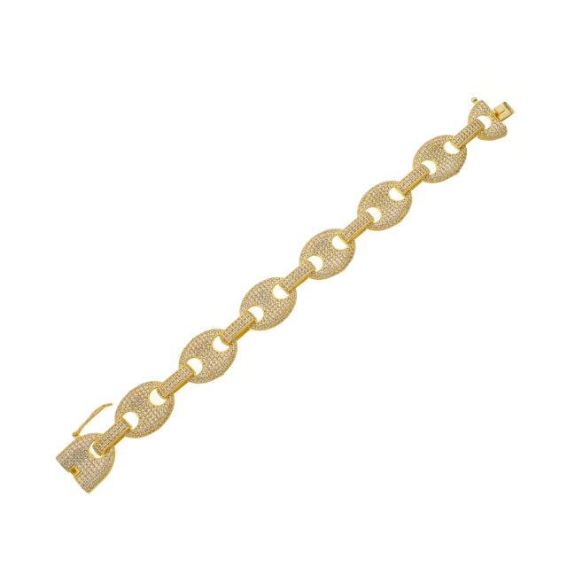 Pulseira Gucci Link - Banho Ouro