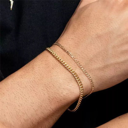 Pulseira Côncavo Fecho Italiano - Banho Ouro