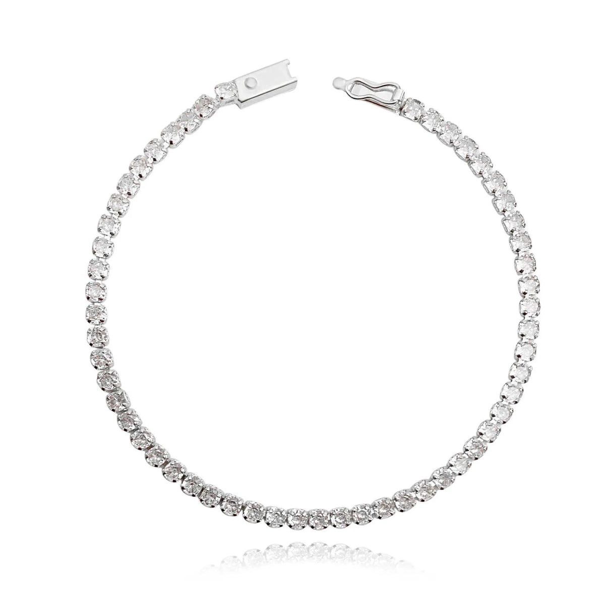 Pulseira Riviera 3mm - Banho Prata