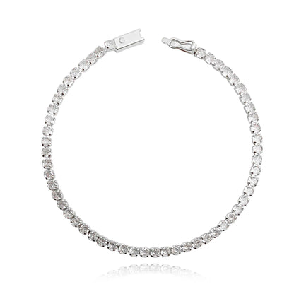 Pulseira Riviera 3mm - Banho Prata