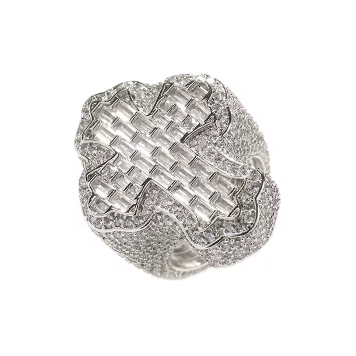 Anel Cruz Master - Banho Prata