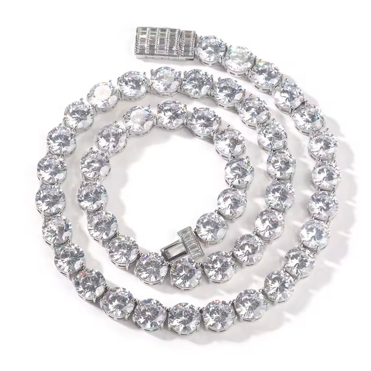 Colar Riviera 10mm - Banho Prata