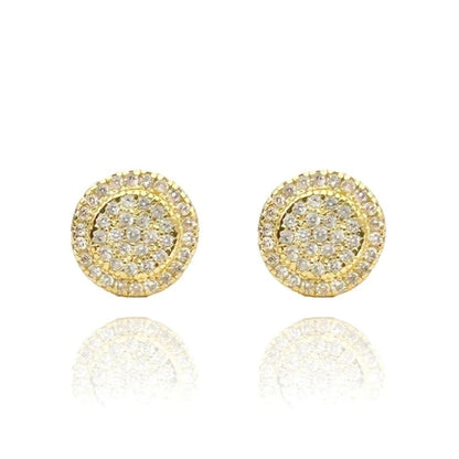 Brinco Circular 40 Pedras de Zircônia - Banho Ouro