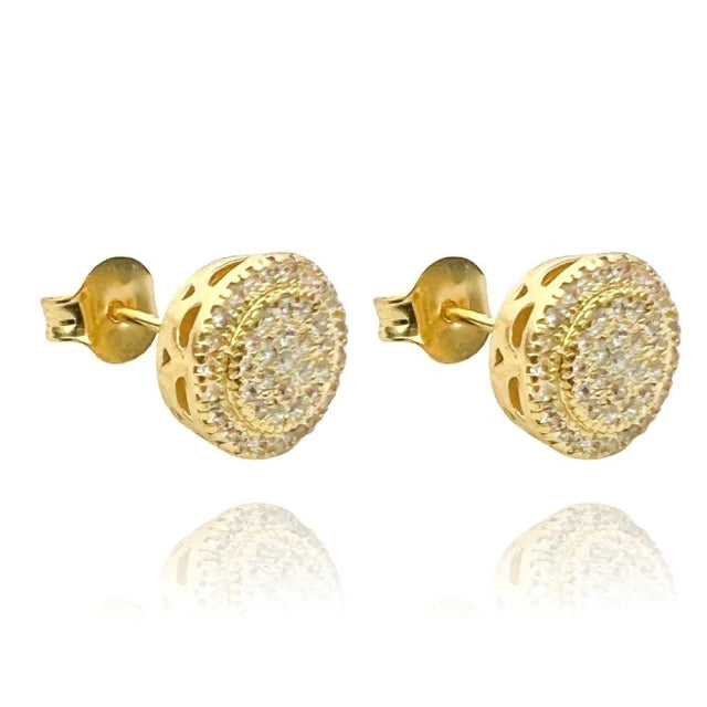 Brinco Circular 40 Pedras de Zircônia - Banho Ouro