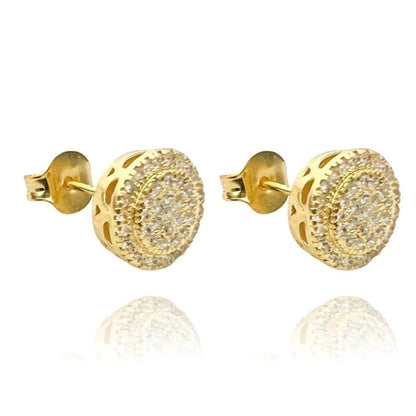 Brinco Circular 40 Pedras de Zircônia - Banho Ouro