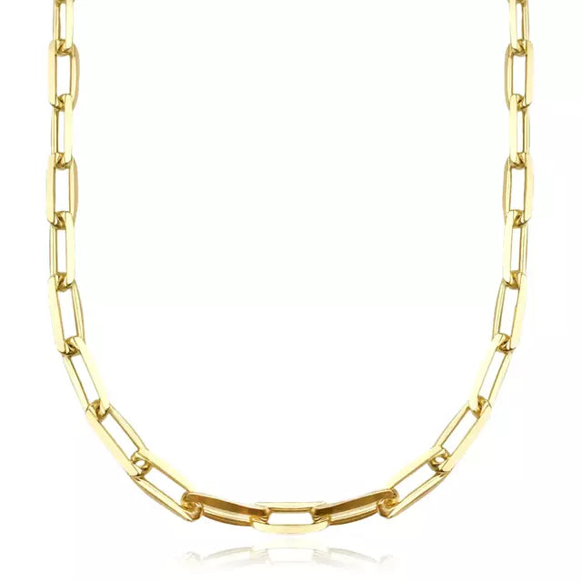 Corrente Cartie Longa 5mm (Fecho Gaveta Duplo) - Banho Ouro