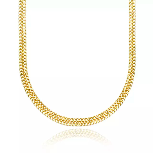 Corrente Grumet Soldada 4mm (Fecho Gaveta Duplo) - Banho Ouro