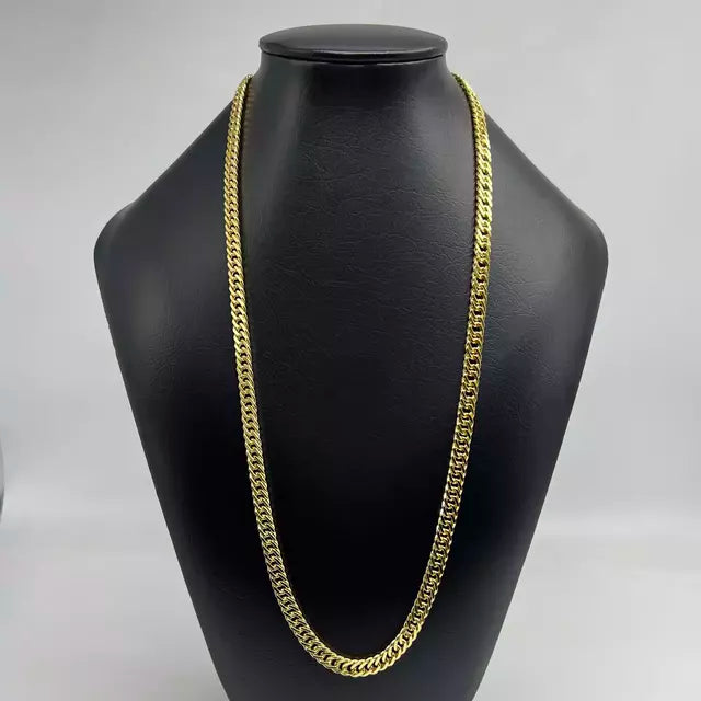 Corrente Grumet Dupla 7mm (Fecho Gaveta Duplo) - Banho Ouro