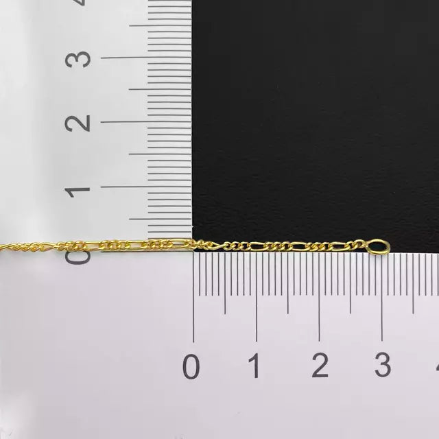 Corrente 3 por 1 1,6mm (Fecho Tradicional) - Banho Ouro