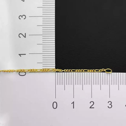 Corrente 3 por 1 1,6mm (Fecho Tradicional) - Banho Ouro