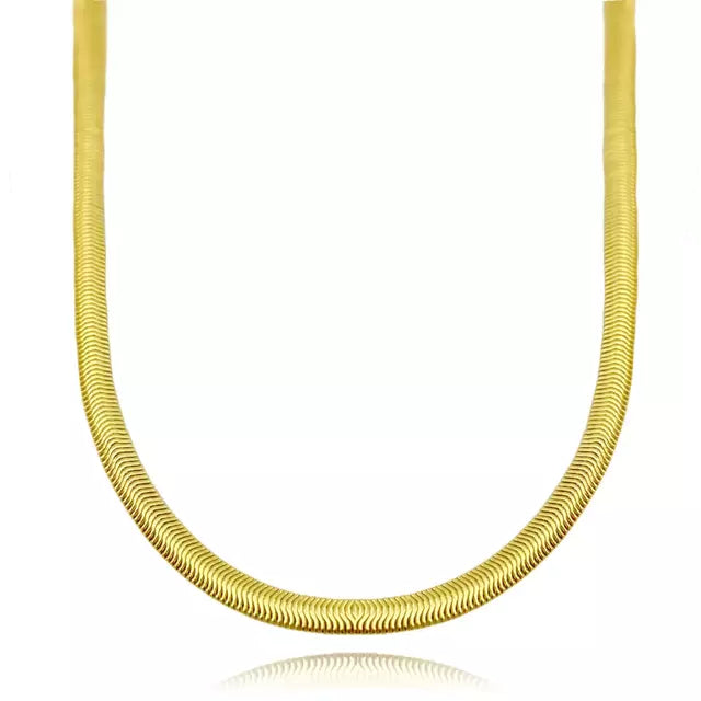 Corrente Rabo de Rato Chapada 4mm (Fecho Canhão) - Banho Ouro