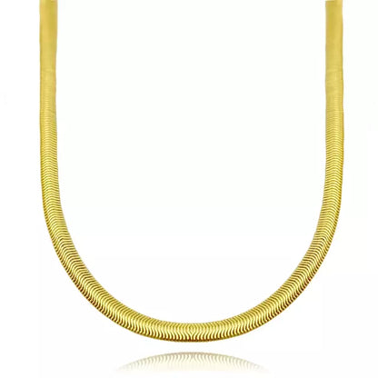 Corrente Rabo de Rato Chapada 4mm (Fecho Canhão) - Banho Ouro