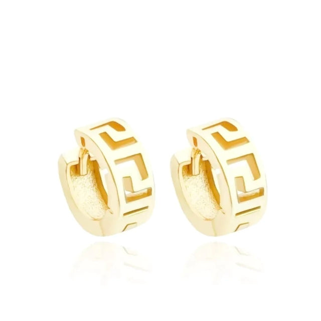 Brinco Argola Grega - Banho Ouro