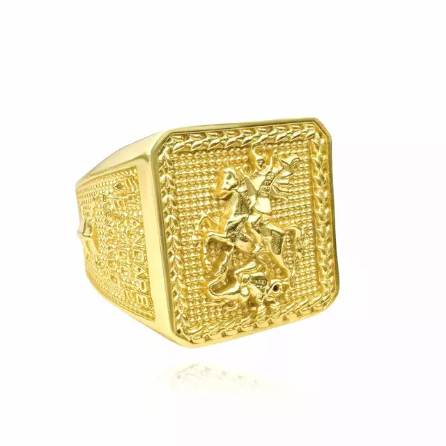 Anel São Jorge - Banho Ouro