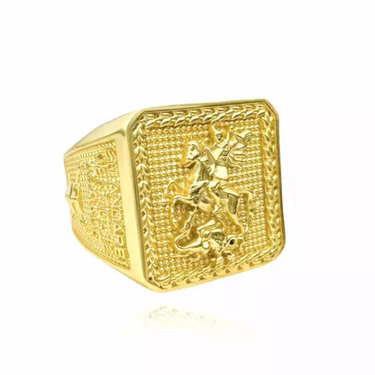 Anel São Jorge - Banho Ouro