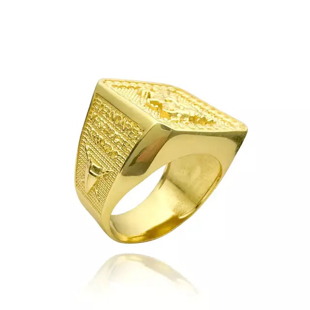 Anel São Jorge - Banho Ouro