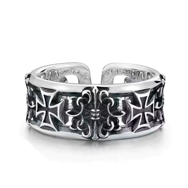 Anel Cromado Modelo Ajustável - Banho Prata