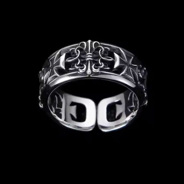 Anel Cromado Modelo Ajustável - Banho Prata