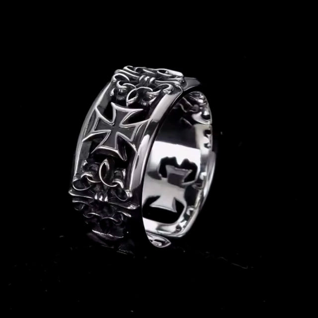 Anel Cromado Modelo Ajustável - Banho Prata