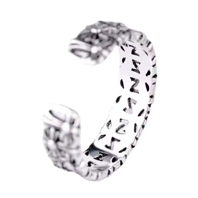 Anel Cruz Cromada - Banho Prata