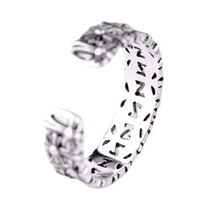 Anel Cruz Cromada - Banho Prata