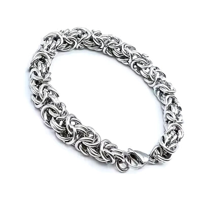 Pulseira Cromada Trançada - Banho Prata