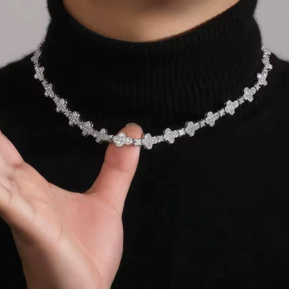 Colar Mini Cruz Style - Banho Prata