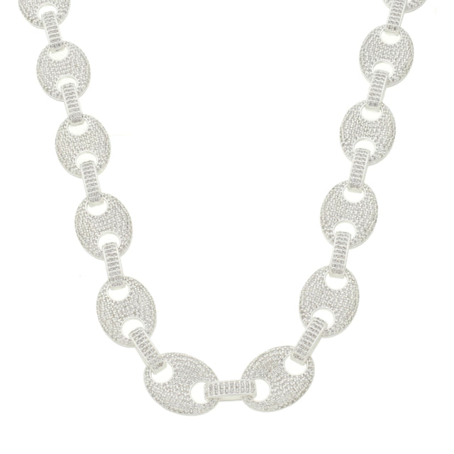 Corrente Gucci Link - Banho Prata