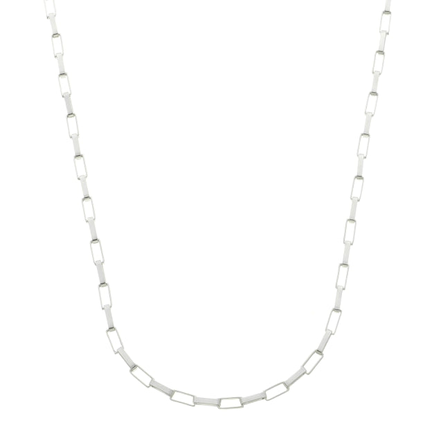 Corrente Elo Cadeado Cubo - Prata 925