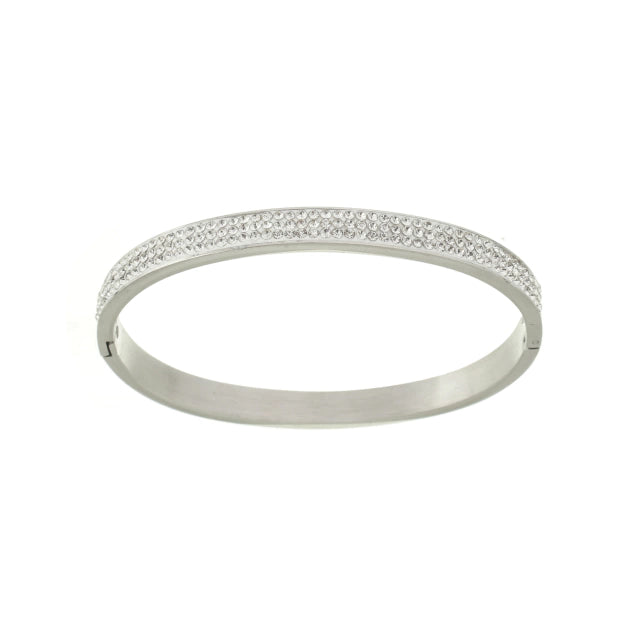 Bracelete Quadrado Frente Cravejada