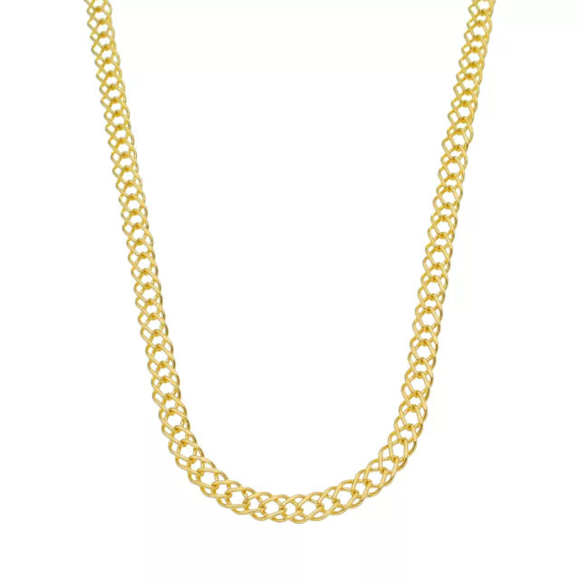 Corrente Grumet Dupla Fecho Trava Única - Banho Ouro