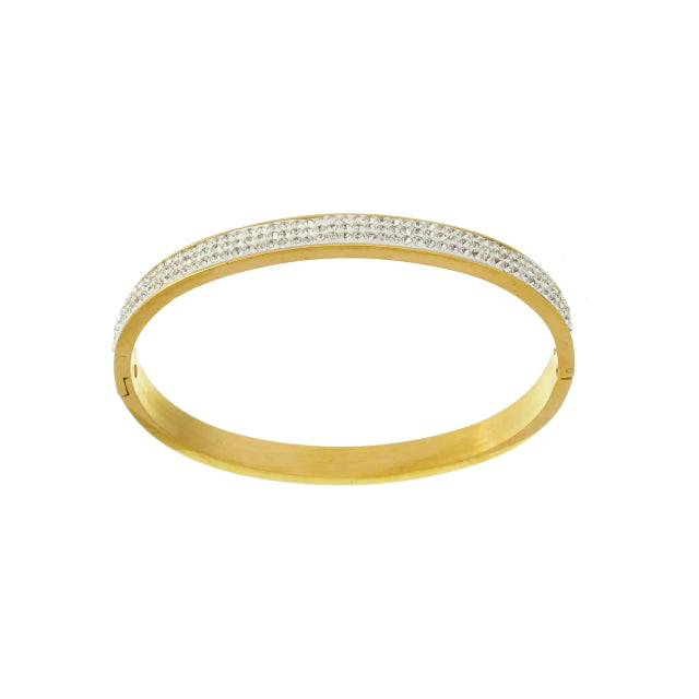 Bracelete Quadrado Frente Cravejada