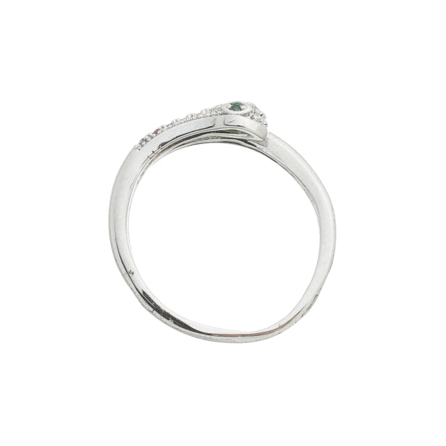 Anel Snake Ajustável - Banho Prata