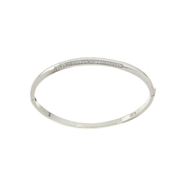 Bracelete Arredondado Duas Fileiras Cravejado
