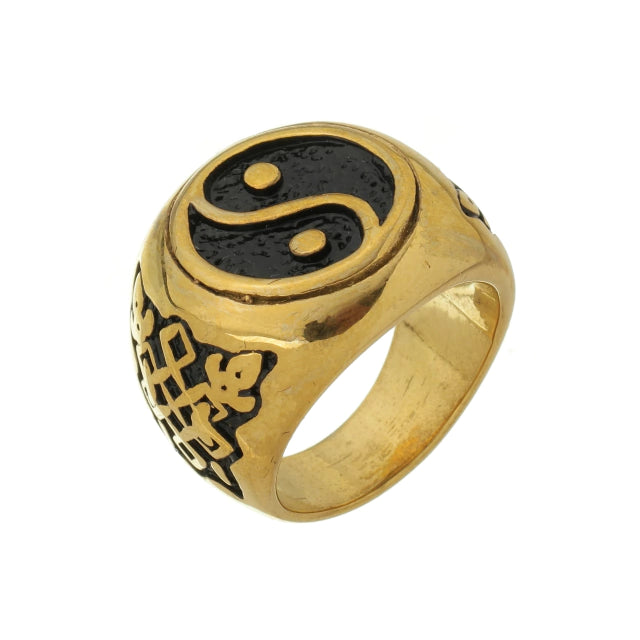 Anel Yin Yang - Banho Ouro