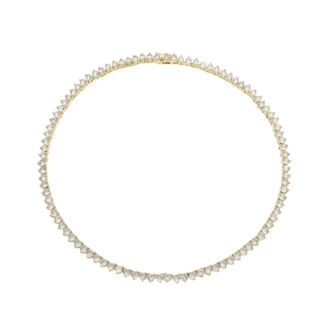 Colar Riviera Cravejado com Zircônia - Banho Ouro