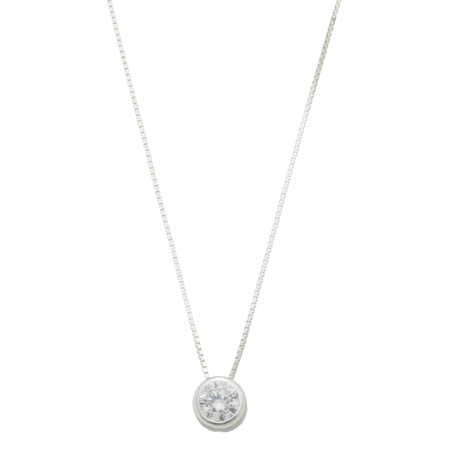 Colar com Pingente Ponto de Luz - Prata 925