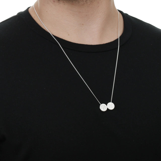 Escapulário de Correr Nossa Senhora do Carmo/Nossa Senhora Coração de Jesus - Prata 925